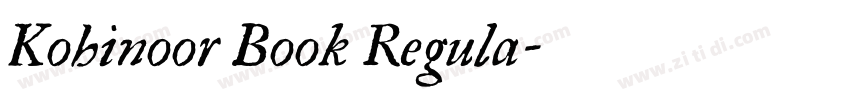 Kohinoor Book Regula字体转换